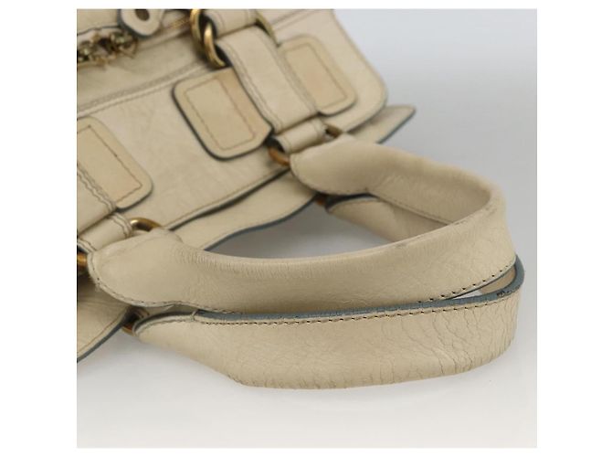 Chloé Borsa Tote in Pelle Avorio Oro Auth 173609 D'oro Crudo - vista 7