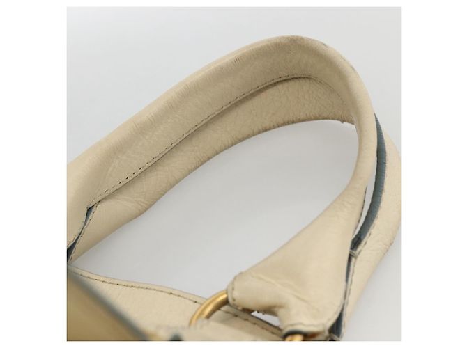 Chloé Borsa Tote in Pelle Avorio Oro Auth 173609 D'oro Crudo - vista 8