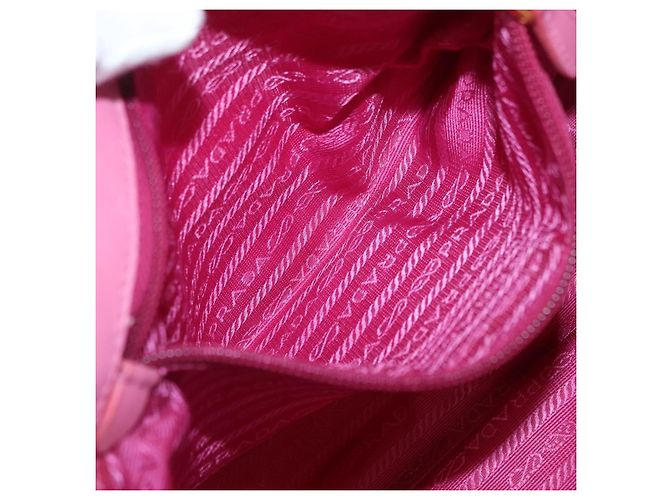 PRADA Borsa a mano in nylon rosa oro Auth 172515A D'oro - vista 20