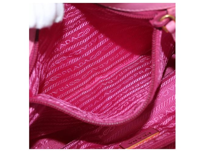 PRADA Borsa a mano in nylon rosa oro Auth 172515A D'oro - vista 22