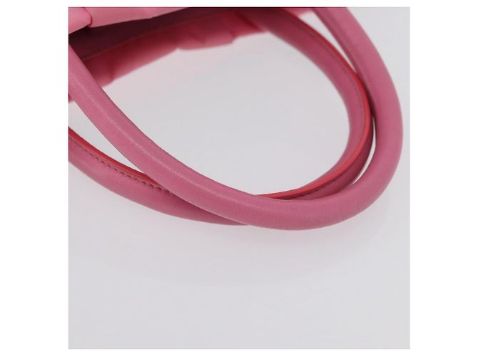 PRADA Borsa a mano in nylon rosa oro Auth 172515A D'oro - vista 7