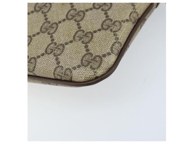 Borsa Sherry Line GG Supreme Web di GUCCI in PVC beige e oro 904 02 047 Auth ARZ346 D'oro - vista 10