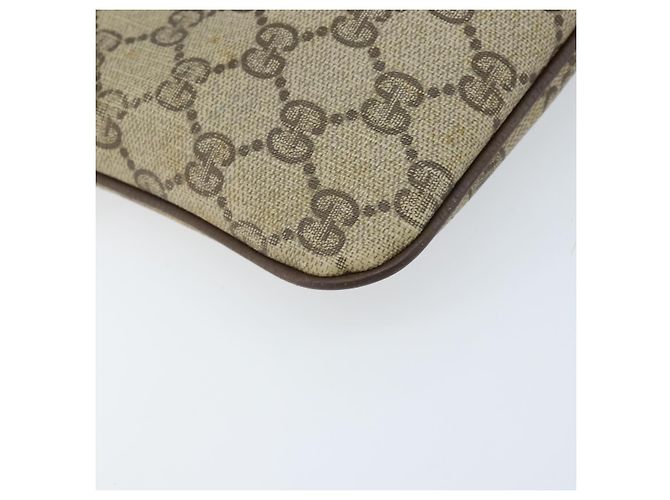 Borsa Sherry Line GG Supreme Web di GUCCI in PVC beige e oro 904 02 047 Auth ARZ346 D'oro - vista 11