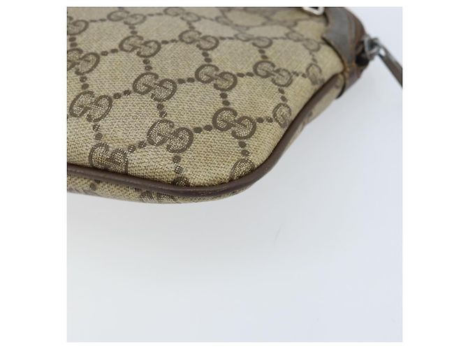 Borsa Sherry Line GG Supreme Web di GUCCI in PVC beige e oro 904 02 047 Auth ARZ346 D'oro - vista 12