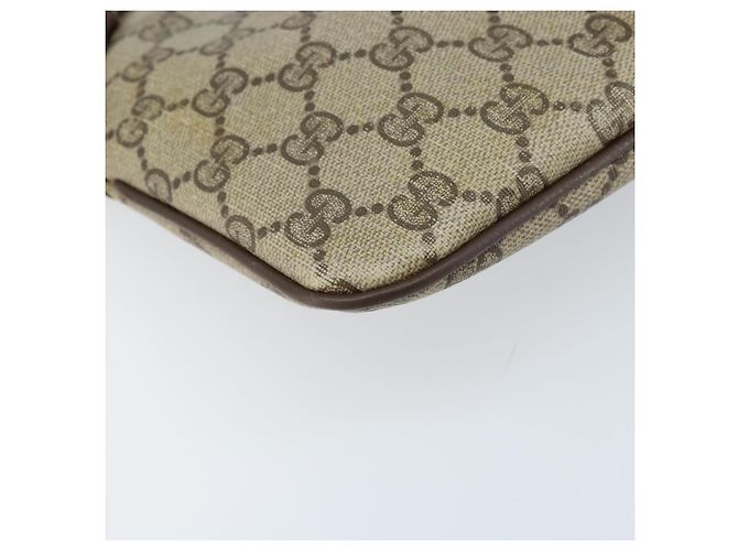 Borsa Sherry Line GG Supreme Web di GUCCI in PVC beige e oro 904 02 047 Auth ARZ346 D'oro - vista 13
