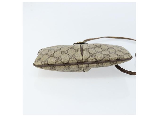 Borsa Sherry Line GG Supreme Web di GUCCI in PVC beige e oro 904 02 047 Auth ARZ346 D'oro - vista 9