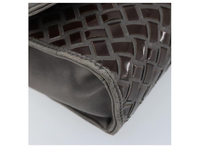 BALLY Borsa a mano in pelle marrone scuro oro Auth 173425 D'oro - vista 11