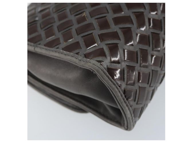 BALLY Borsa a mano in pelle marrone scuro oro Auth 173425 D'oro - vista 13