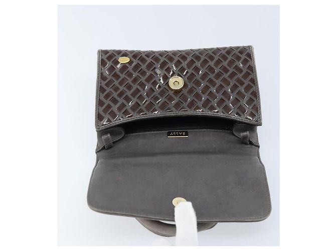 BALLY Borsa a mano in pelle marrone scuro oro Auth 173425 D'oro - vista 15