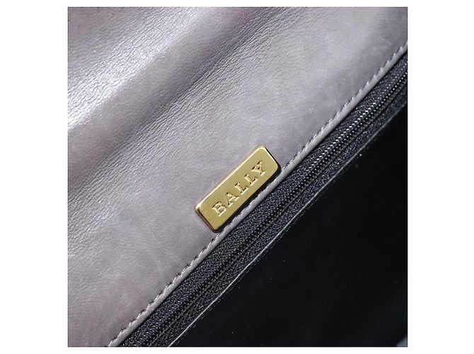 BALLY Borsa a mano in pelle marrone scuro oro Auth 173425 D'oro - vista 16