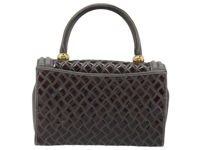 BALLY Borsa a mano in pelle marrone scuro oro Auth 173425 D'oro - vista 3