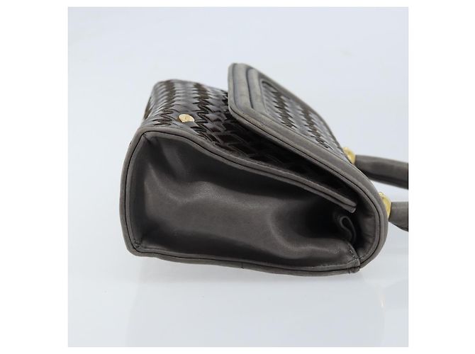 BALLY Borsa a mano in pelle marrone scuro oro Auth 173425 D'oro - vista 4