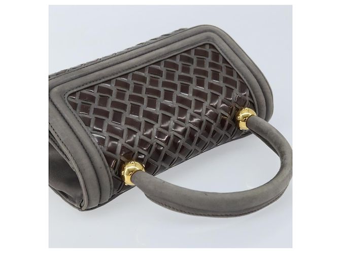 BALLY Borsa a mano in pelle marrone scuro oro Auth 173425 D'oro - vista 6