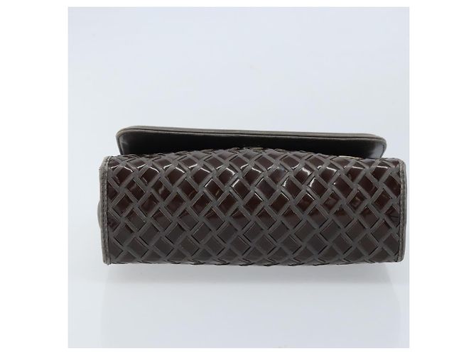 BALLY Borsa a mano in pelle marrone scuro oro Auth 173425 D'oro - vista 9