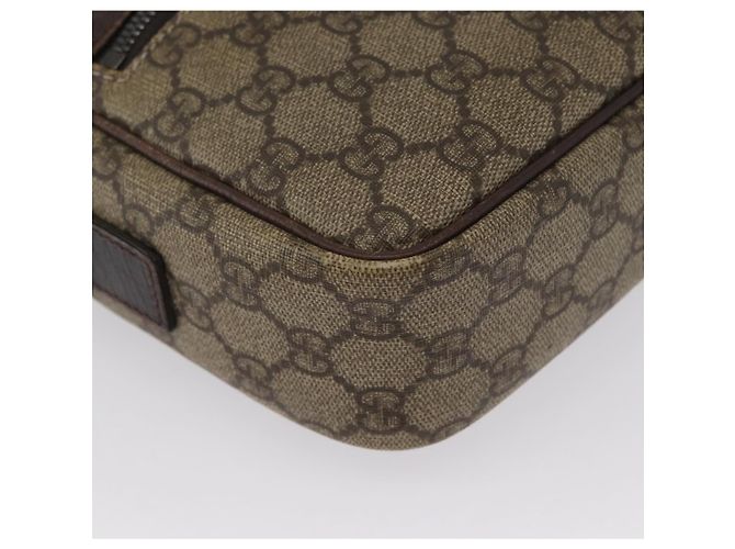 Borsa a Spalla GG Supreme in PVC Beige e Argento di GUCCI 114291 Auth 172729 - vista 10