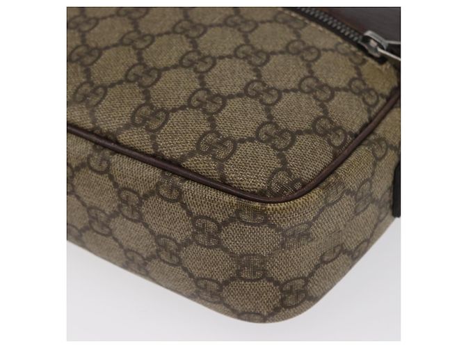 Borsa a Spalla GG Supreme in PVC Beige e Argento di GUCCI 114291 Auth 172729 - vista 11