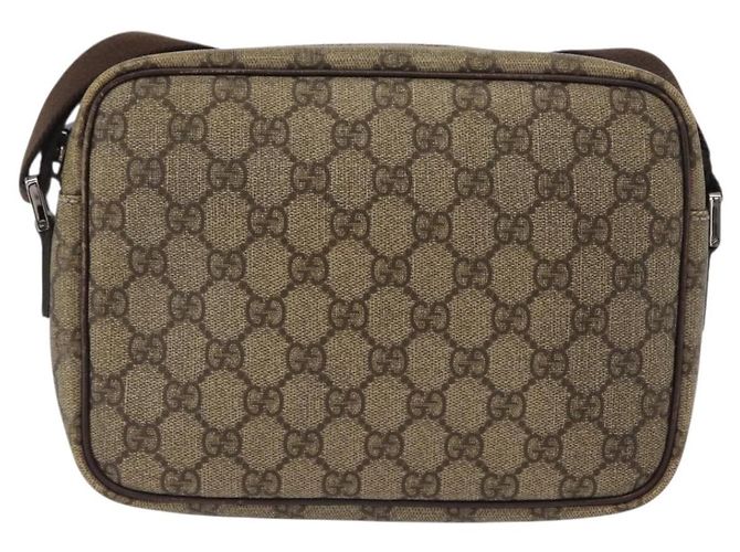 Borsa a Spalla GG Supreme in PVC Beige e Argento di GUCCI 114291 Auth 172729 - vista 3