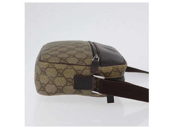 Borsa a Spalla GG Supreme in PVC Beige e Argento di GUCCI 114291 Auth 172729 - vista 4