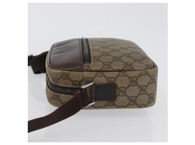 Borsa a Spalla GG Supreme in PVC Beige e Argento di GUCCI 114291 Auth 172729 - vista 5