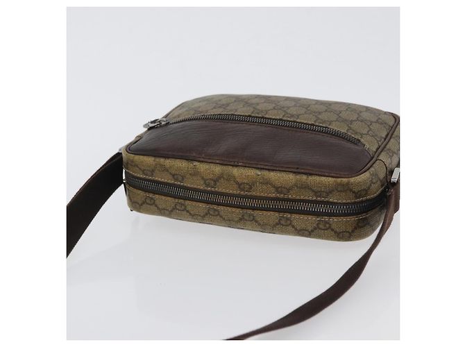 Borsa a Spalla GG Supreme in PVC Beige e Argento di GUCCI 114291 Auth 172729 - vista 6