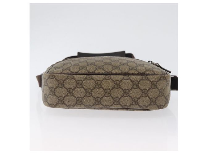 Borsa a Spalla GG Supreme in PVC Beige e Argento di GUCCI 114291 Auth 172729 - vista 9