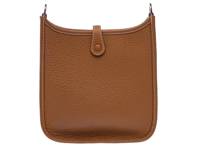 Hermès Borsa HERMES Mini Evelyne in Pelle Dorata - 103279 D'oro - vista 3