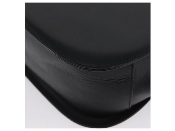 Borsa a mano Gancini in pelle nera e oro Salvatore Ferragamo Auth ARZ224 Nero D'oro - vista 11