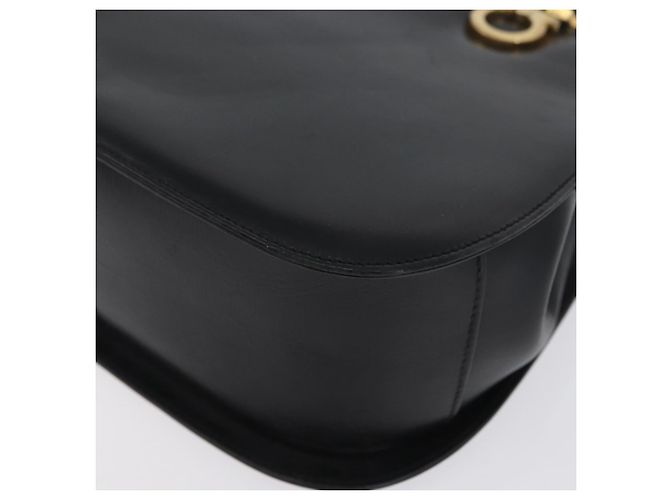 Borsa a mano Gancini in pelle nera e oro Salvatore Ferragamo Auth ARZ224 Nero D'oro - vista 13