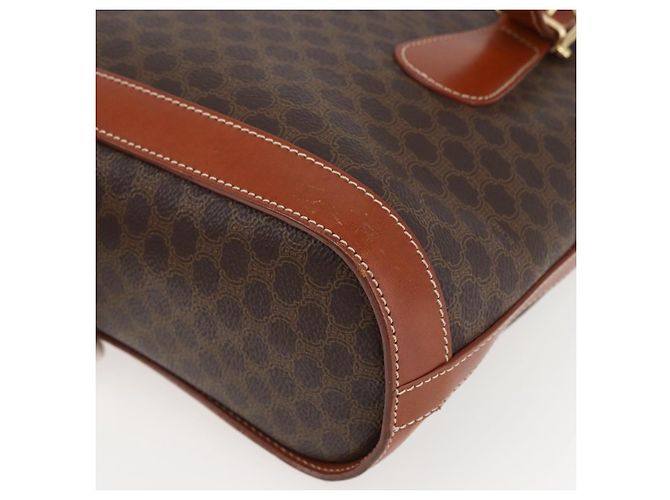 Céline Borsa a mano in tela Macadam CELINE in pelle PVC marrone oro Auth gh1781 D'oro - vista 10
