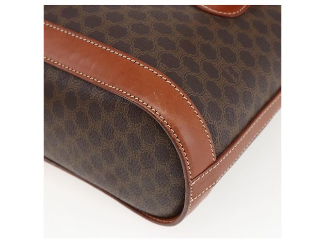 Céline Borsa a mano in tela Macadam CELINE in pelle PVC marrone oro Auth gh1781 D'oro - vista 12