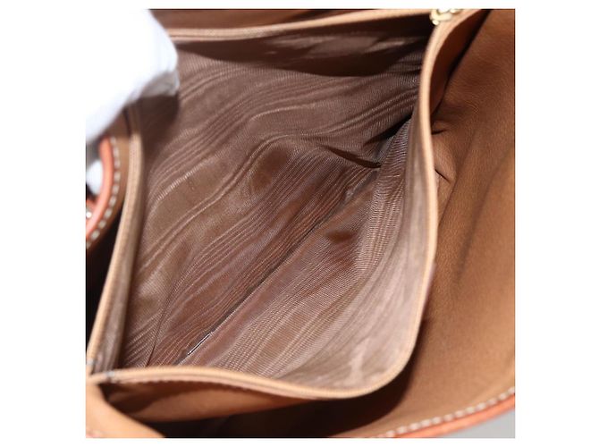 Céline Borsa a mano in tela Macadam CELINE in pelle PVC marrone oro Auth gh1781 D'oro - vista 19