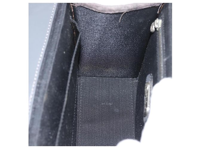 Borsa a Spalla FENDI Velluto Grigio Argento Auth bs33575 Marrone - vista 20