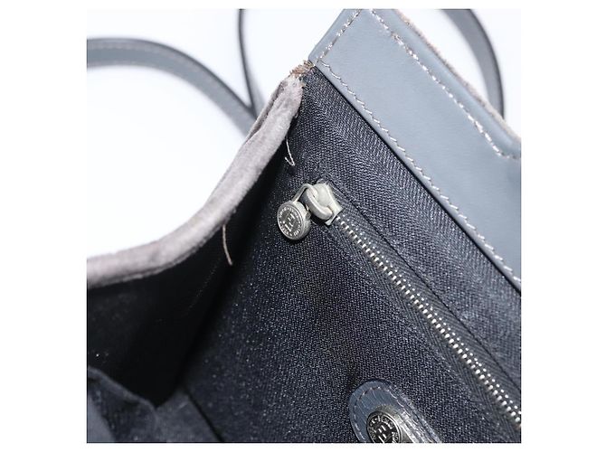 Borsa a Spalla FENDI Velluto Grigio Argento Auth bs33575 Marrone - vista 21