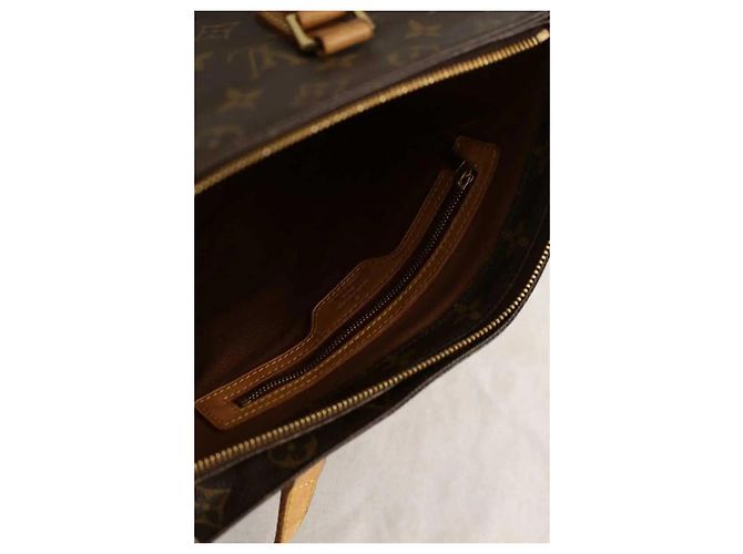 Louis Vuitton Borsa a mano Piano in pelle marrone - vista 8