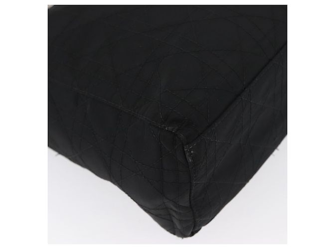 Sac à main Canage en nylon noir et argent Christian Dior Auth bs32773 Argenté - vue 12