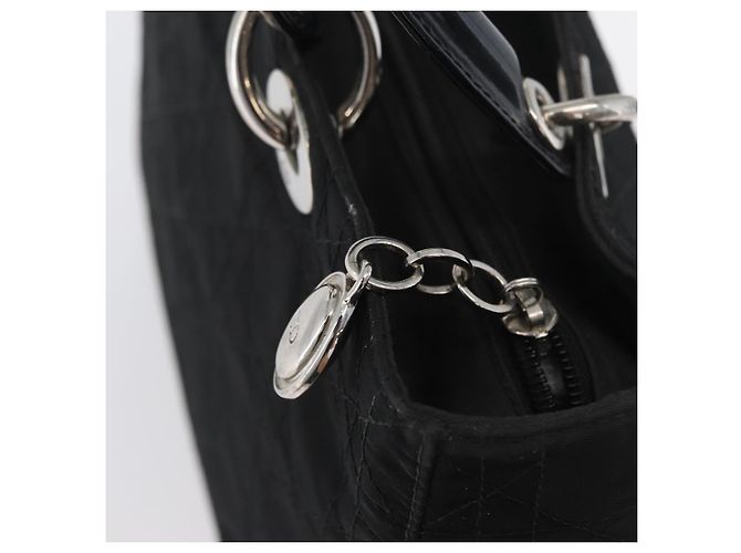 Sac à main Canage en nylon noir et argent Christian Dior Auth bs32773 Argenté - vue 15