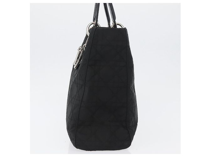 Sac à main Canage en nylon noir et argent Christian Dior Auth bs32773 Argenté - vue 4