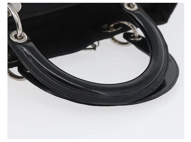Sac à main Canage en nylon noir et argent Christian Dior Auth bs32773 Argenté - vue 7