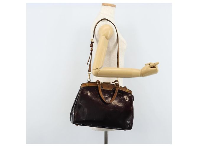 LOUIS VUITTON Borsa Blair MM Monogram Vernis 2way Amarante M91619 LV Auth 172517 Bordò - vista 28