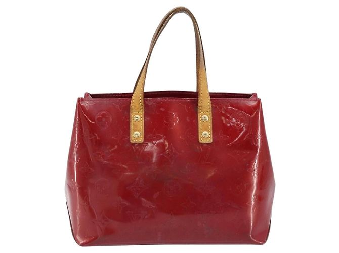 LOUIS VUITTON Borsa a Mano Monogram Vernis Reade PM Pomme D'amour M91990 Auth ka2730 Rosso - vista 13