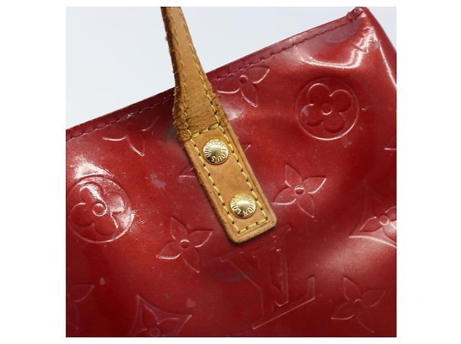 LOUIS VUITTON Borsa a Mano Monogram Vernis Reade PM Pomme D'amour M91990 Auth ka2730 Rosso - vista 17