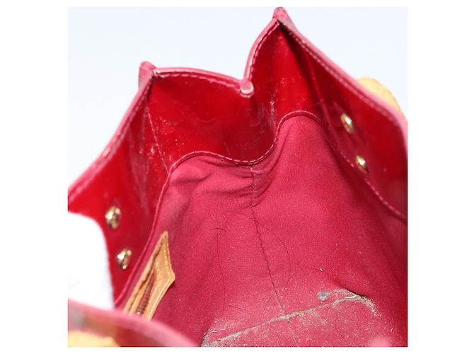LOUIS VUITTON Borsa a Mano Monogram Vernis Reade PM Pomme D'amour M91990 Auth ka2730 Rosso - vista 19