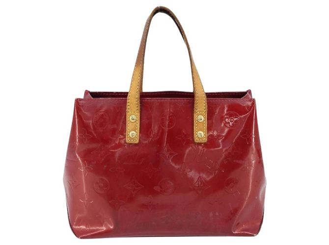 LOUIS VUITTON Borsa a Mano Monogram Vernis Reade PM Pomme D'amour M91990 Auth ka2730 Rosso - vista 2