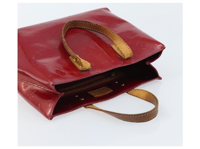 LOUIS VUITTON Borsa a Mano Monogram Vernis Reade PM Pomme D'amour M91990 Auth ka2730 Rosso - vista 6