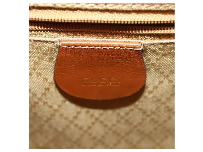 Zaino in pelle Gucci Bamboo marrone oro 003 1705 0030 Auth BA10744 D'oro - vista 22