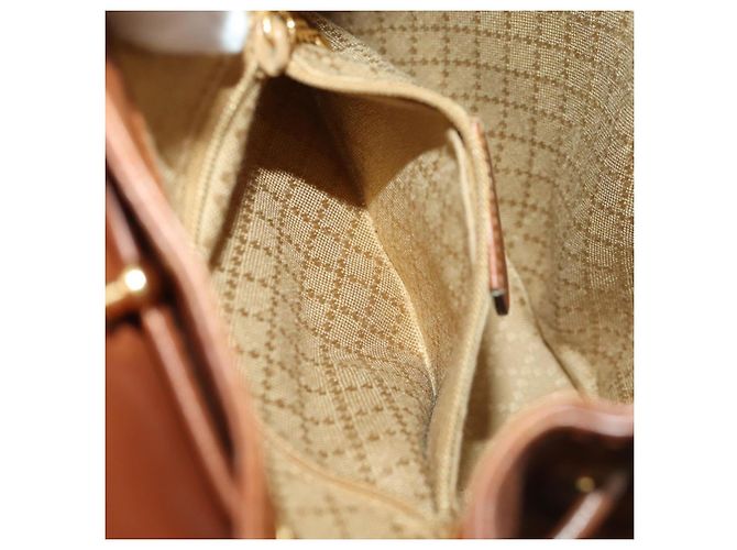 Zaino in pelle Gucci Bamboo marrone oro 003 1705 0030 Auth BA10744 D'oro - vista 24