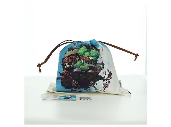 LOEWE - Pochette in tela multicolore del Castello Errante di Studio Ghibli Auth 166999SM - vista 12