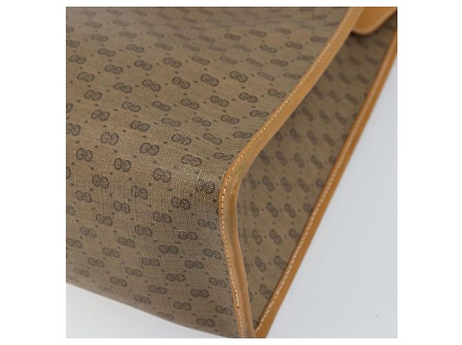 Gucci Borsa tote Micro GG Supreme in PVC beige e oro Auth ki6459 D'oro - vista 12