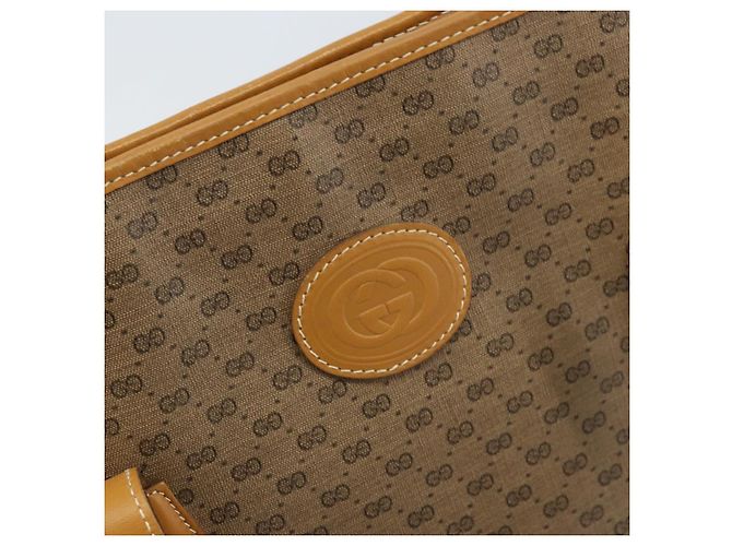 Gucci Borsa tote Micro GG Supreme in PVC beige e oro Auth ki6459 D'oro - vista 14