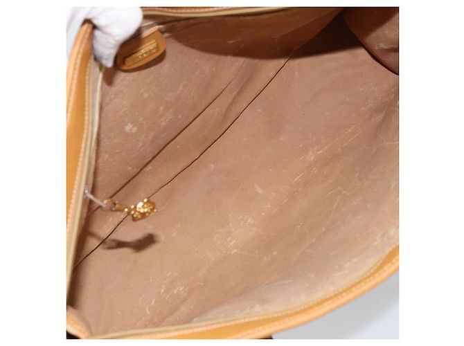 Gucci Borsa tote Micro GG Supreme in PVC beige e oro Auth ki6459 D'oro - vista 17